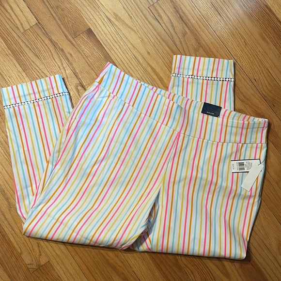 NWT Crown and Ivy Kardi striped ankle pants size 18W - Picture 2 of 6